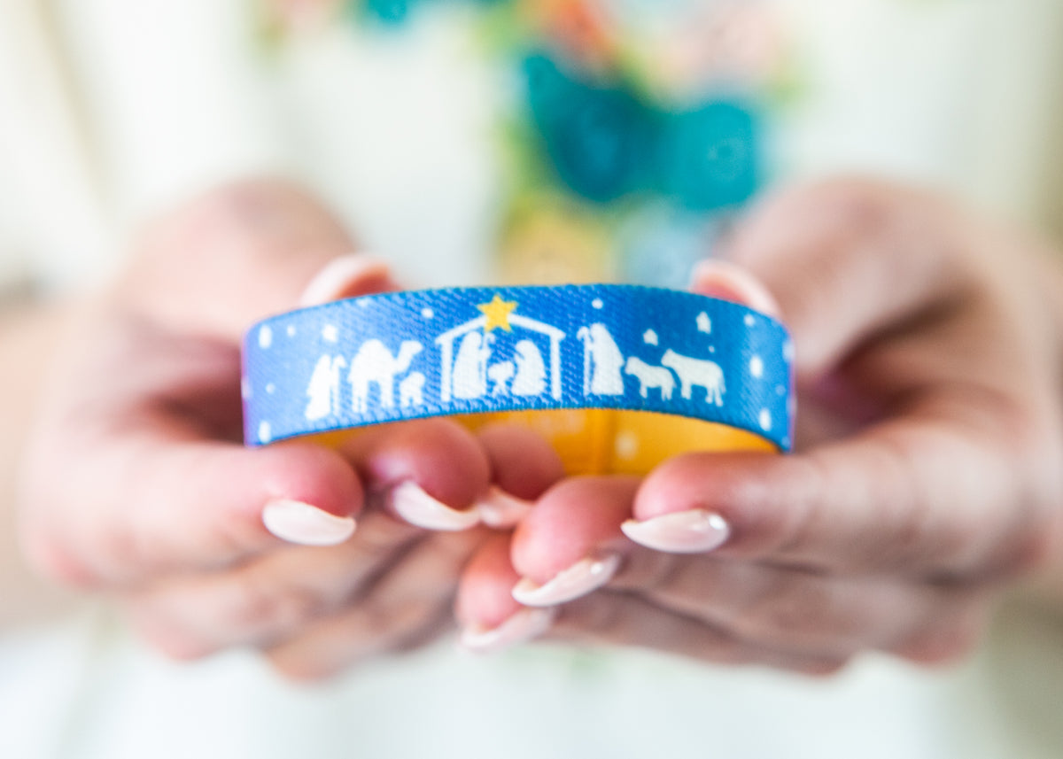 Nativity Blue Stretchy Bracelet