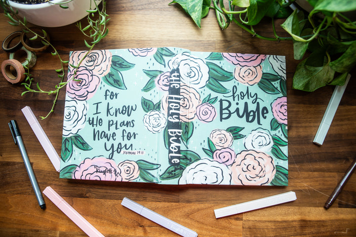 Mint to Be Floral ESV Journaling Bible - Kingfolk Co