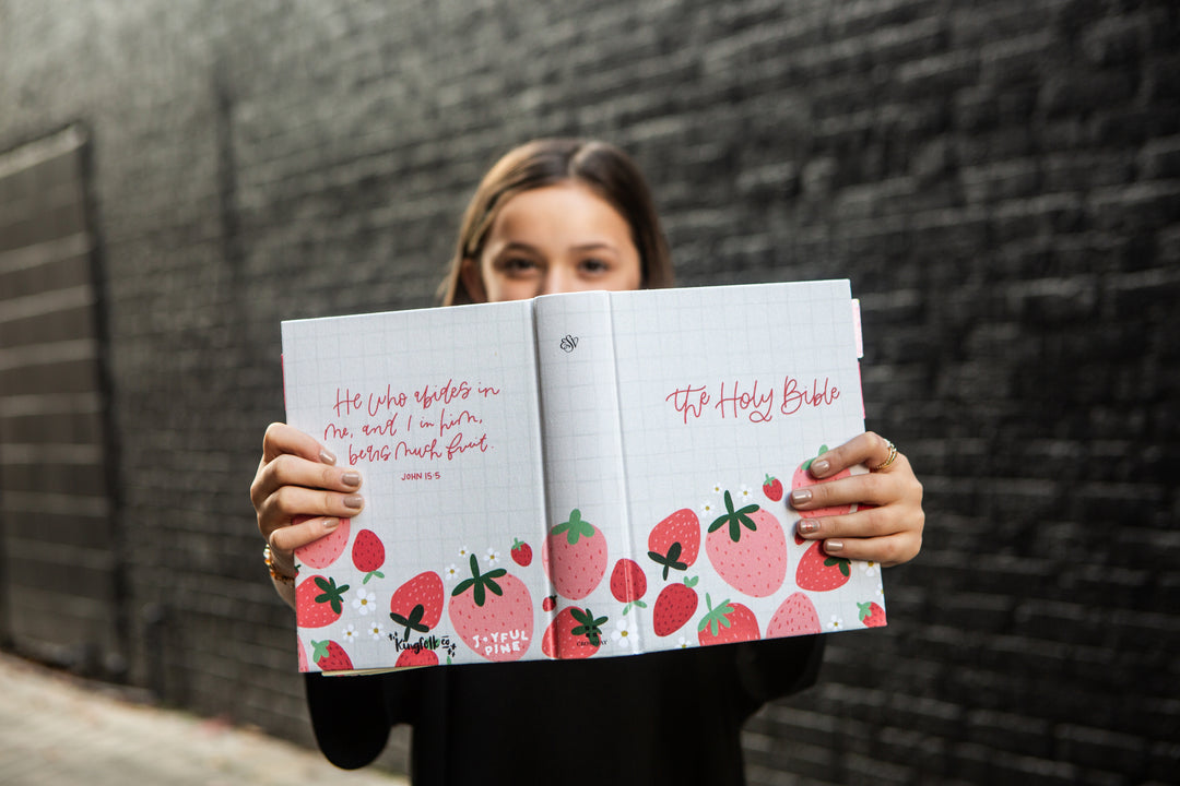 Sweet Strawberries ESV Journaling Bible - Collab with Joyful Pine - Kingfolk Co