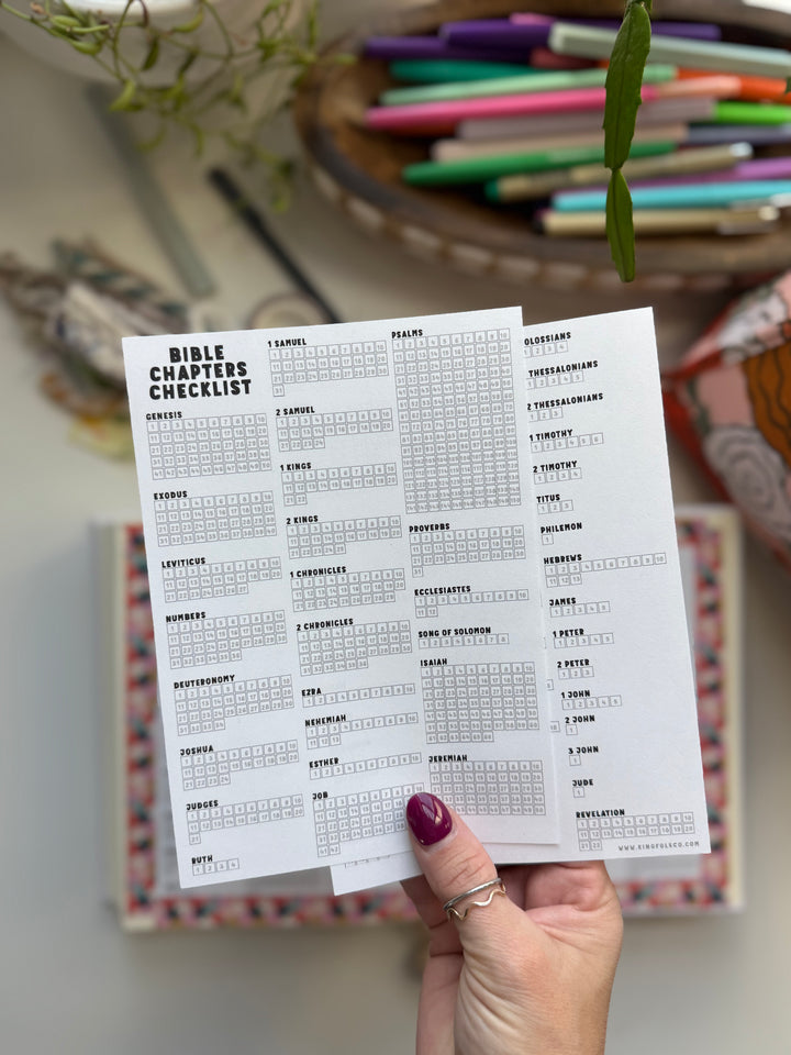 Bible Chapters Checklist (Printed Version) - Kingfolk Co