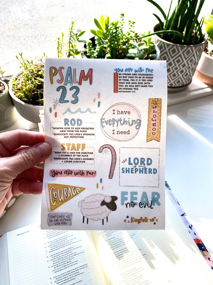 Psalm 23 Sticker Sheet - Kingfolk Co