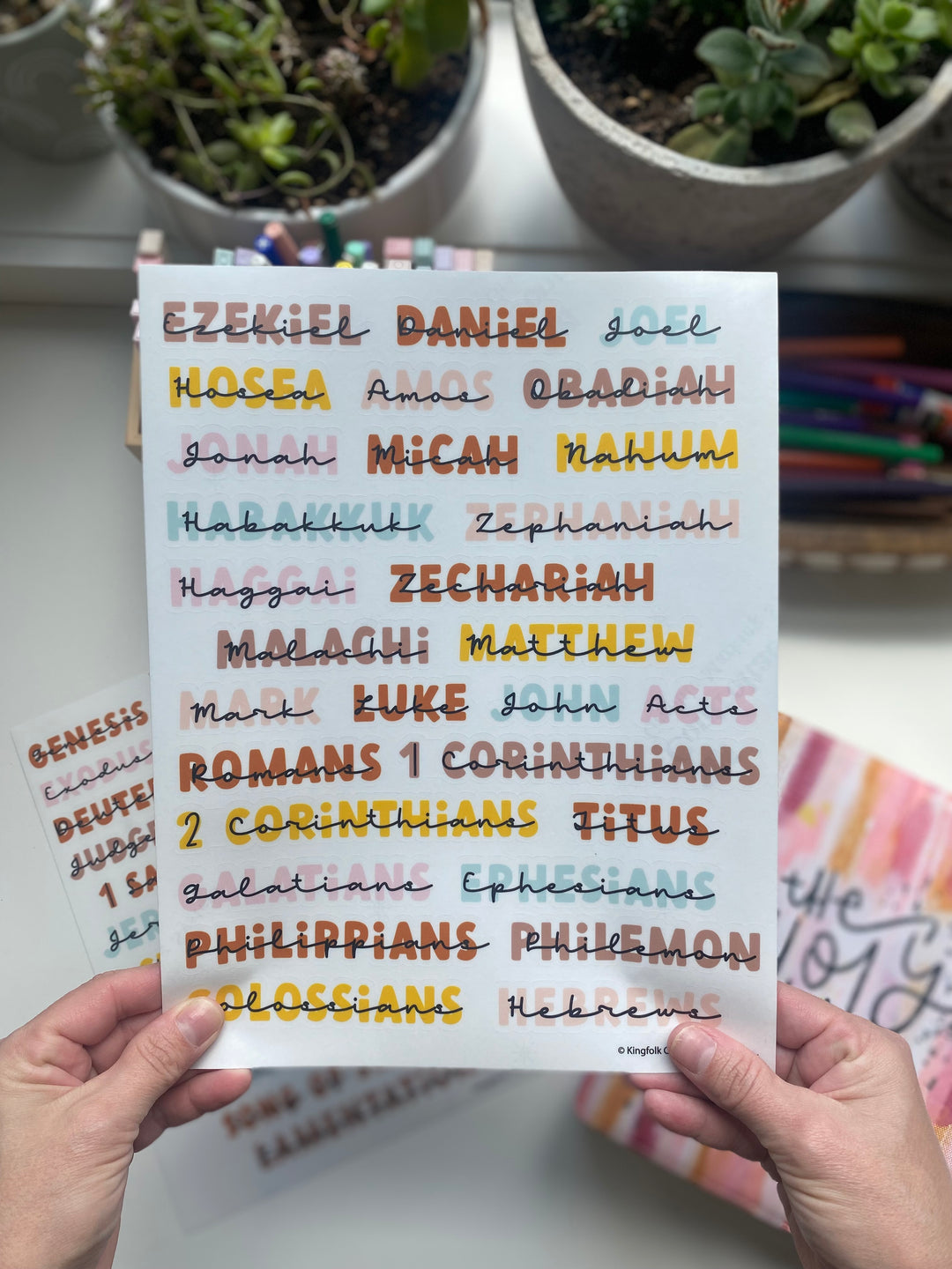 Books of the Bible Header Stickers - Boho Edition - Kingfolk Co