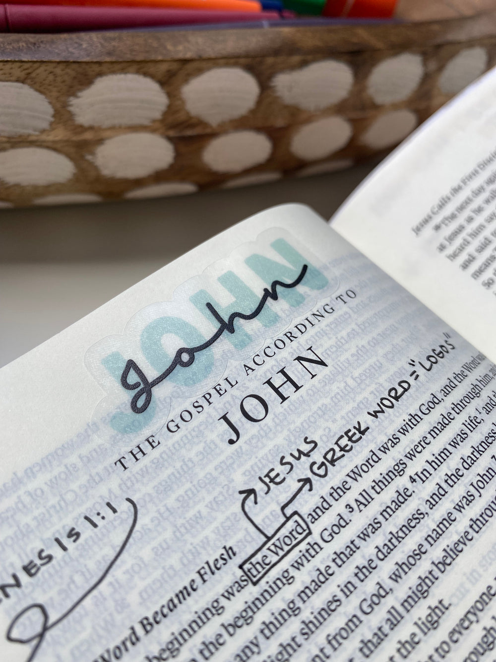 Books of the Bible Header Stickers - Boho Edition - Kingfolk Co