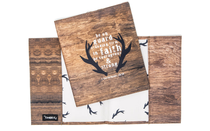 Deer Antlers + Wood Grain Bible SLIPCOVER - Kingfolk Co