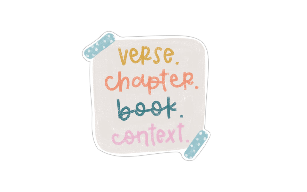 Verse. Chapter. Book. Context. Vinyl Sticker - Kingfolk Co