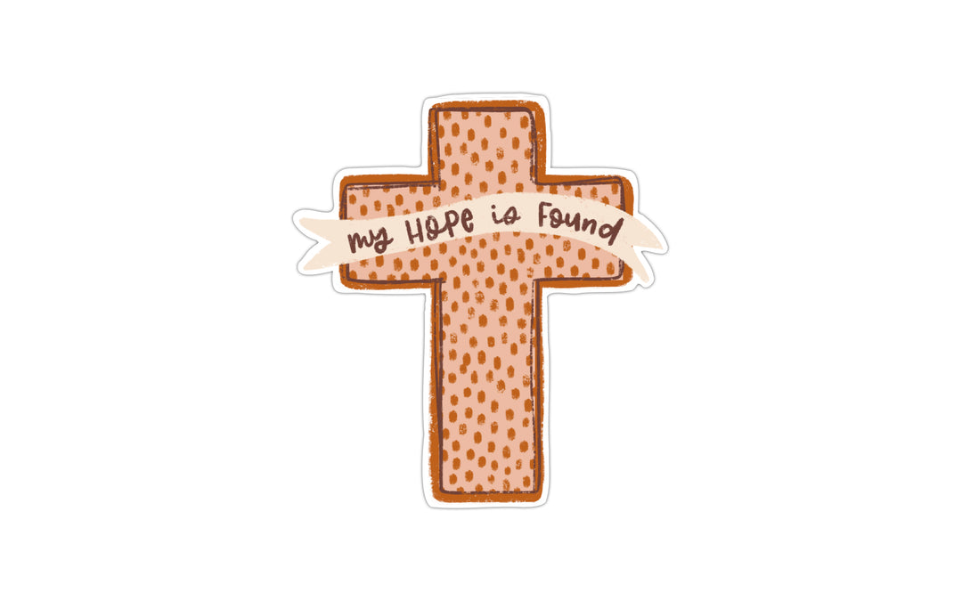 my Hope is found Cross Vinyl Sticker - Kingfolk Co