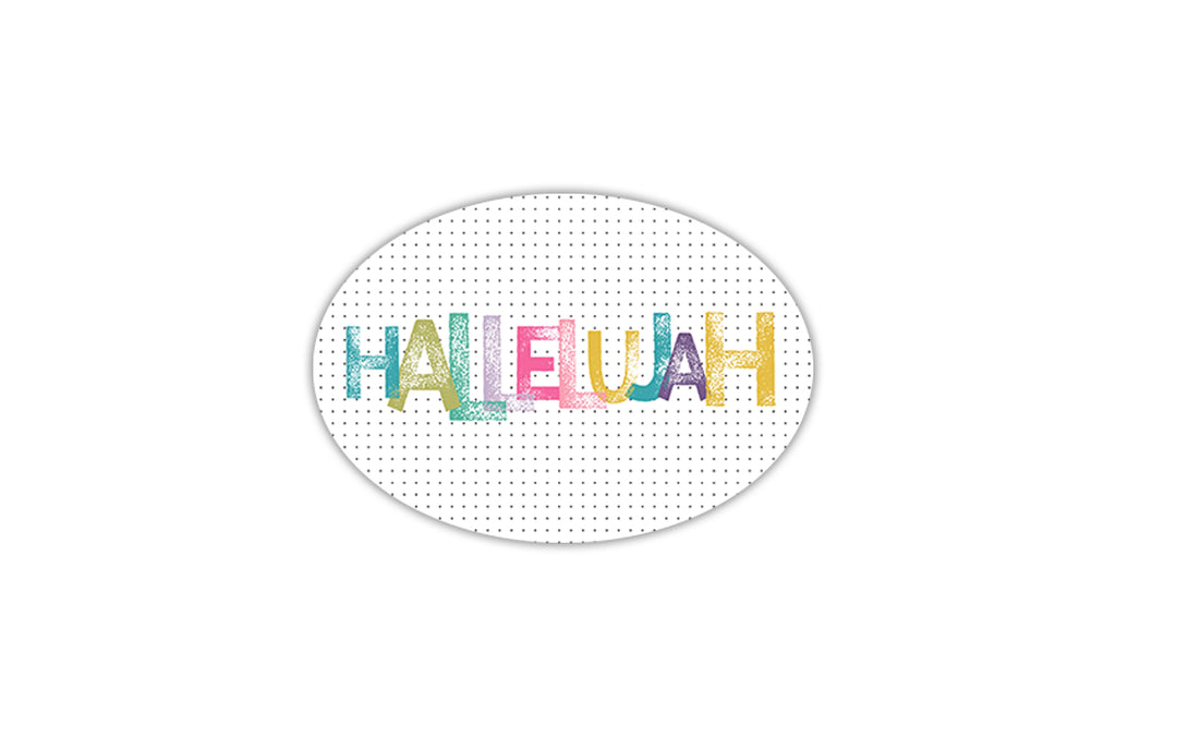 Colorful Hallelujah Oval Vinyl Sticker - Kingfolk Co