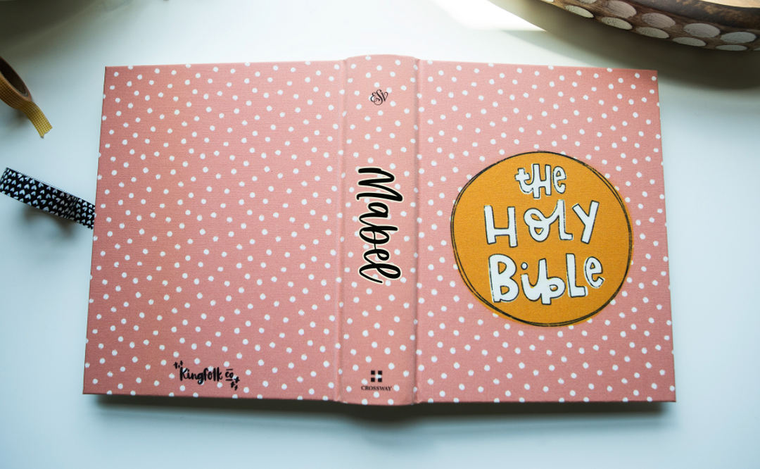 Happy Coral Dot ESV Journaling Bible - Kingfolk Co