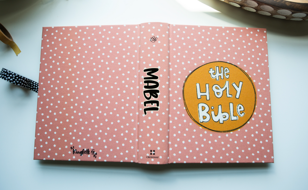 Happy Coral Dot ESV Journaling Bible - Kingfolk Co