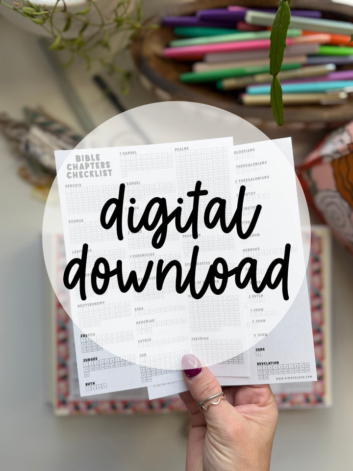 Bible Chapters Checklist DIGITAL DOWNLOAD - Kingfolk Co