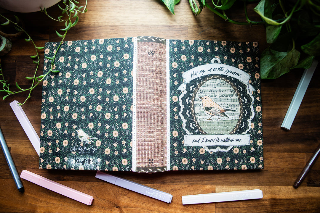 His Eye is on the Sparrow ESV Journaling Bible - designed by Christy Beasley - Kingfolk Co