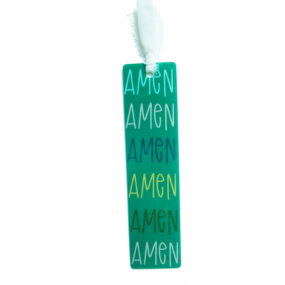 Green Amen Acrylic Bookmark - Kingfolk Co