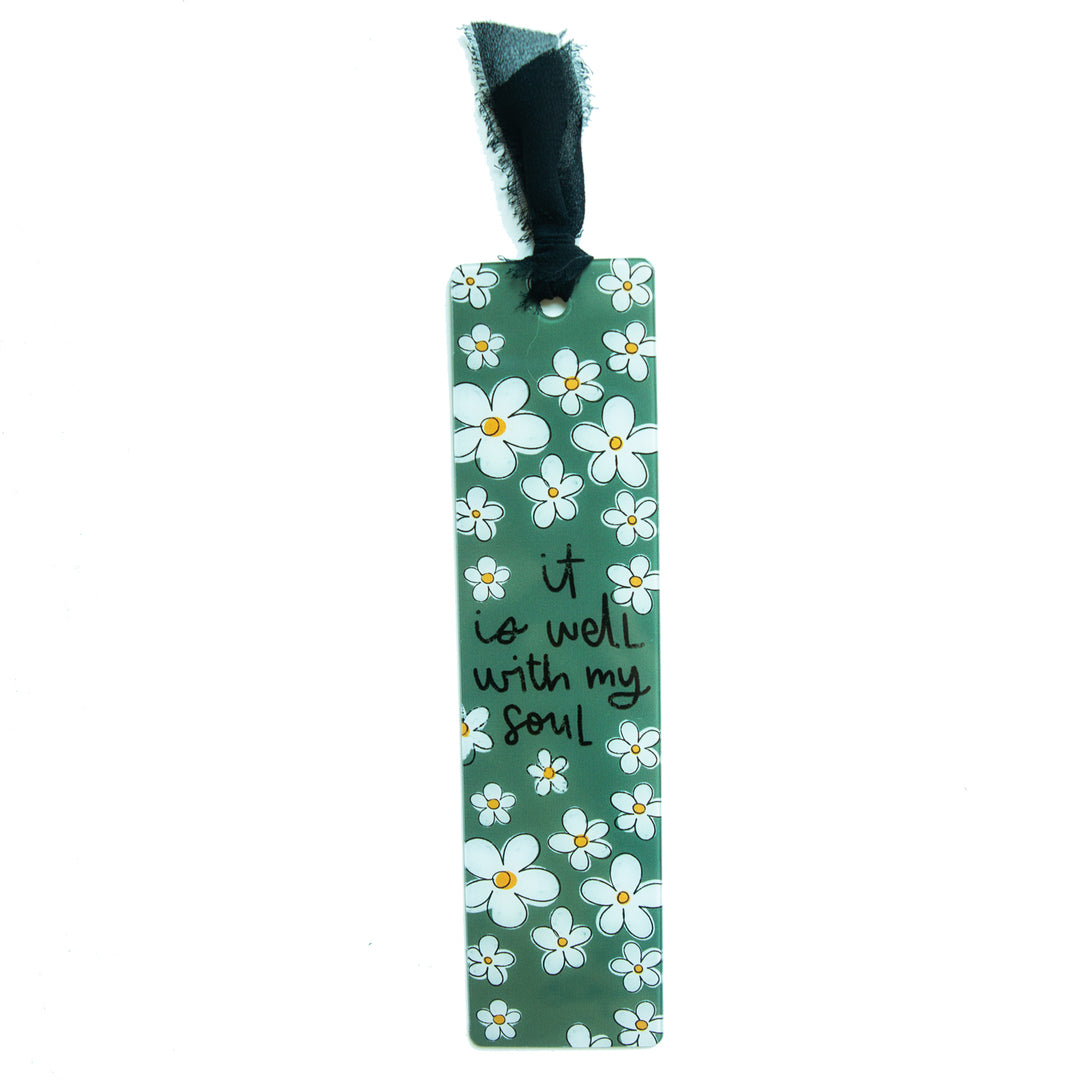 It is Well With My Soul Daisy Grace Acrylic Bookmark - Kingfolk Co