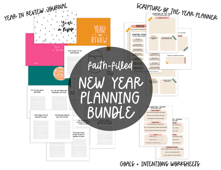 Mega Bundle Faith-Filled New Year in the Word Digital Download Collection - Kingfolk Co