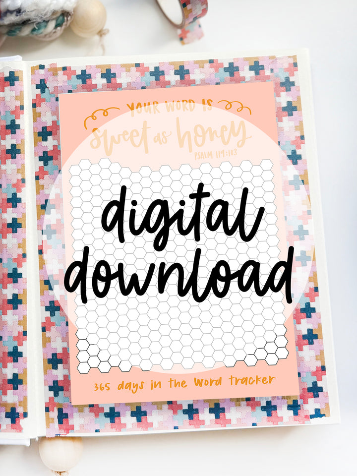 Honeycomb 365 Day Daily Bible Reading Tracker DIGITAL DOWNLOAD - Kingfolk Co