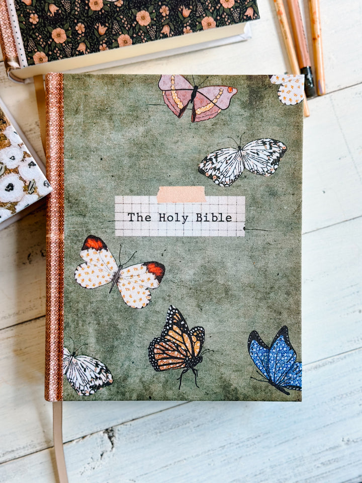 Vintage Butterflies ESV Journaling Bible - designed by Christy Beasley - Kingfolk Co