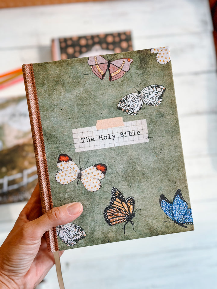 Vintage Butterflies ESV Journaling Bible - designed by Christy Beasley - Kingfolk Co