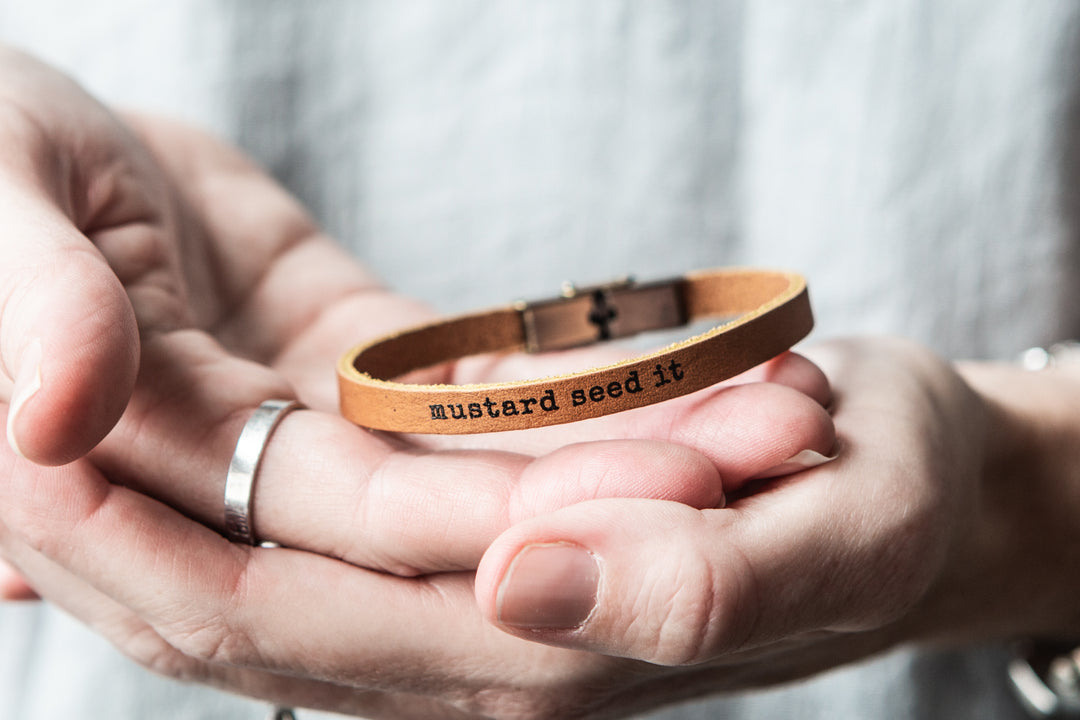 mustard seed it Skinny Leather Bracelet - Kingfolk Co