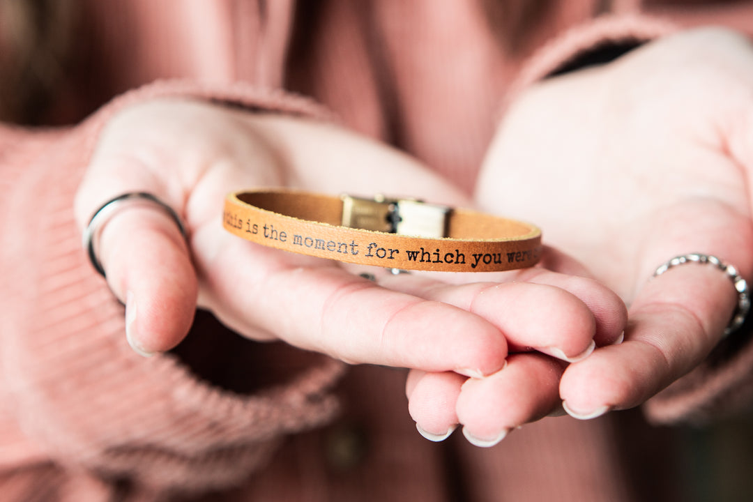 Esther 4:14 Skinny Leather Bracelet - Kingfolk Co