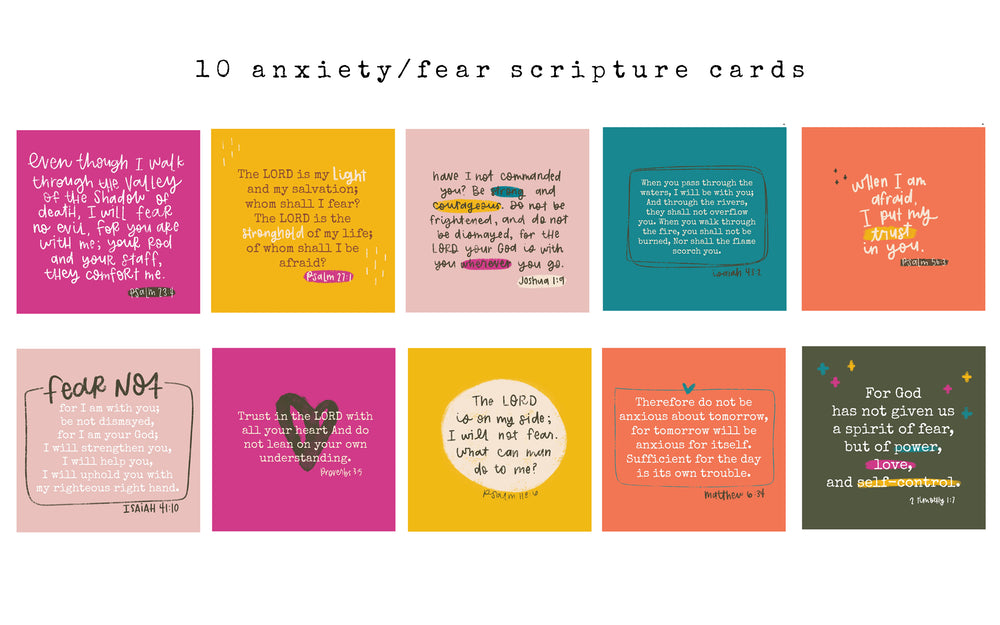 Anxiety Scripture Card Set - DIGITAL DOWNLOAD - Kingfolk Co