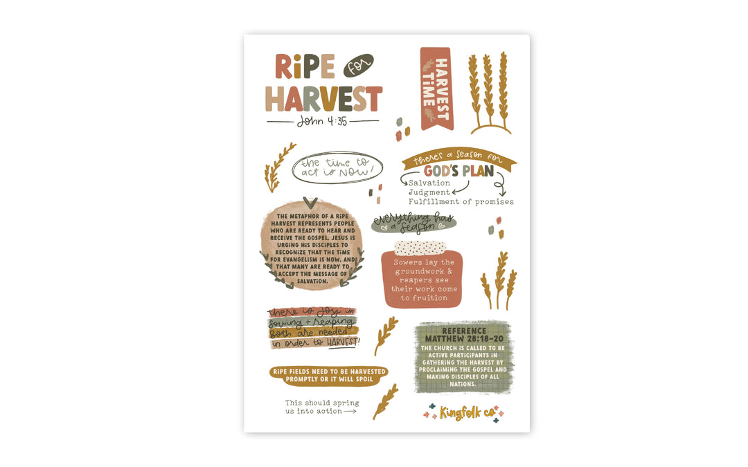 Ripe for Harvest Sticker Sheet - Kingfolk Co