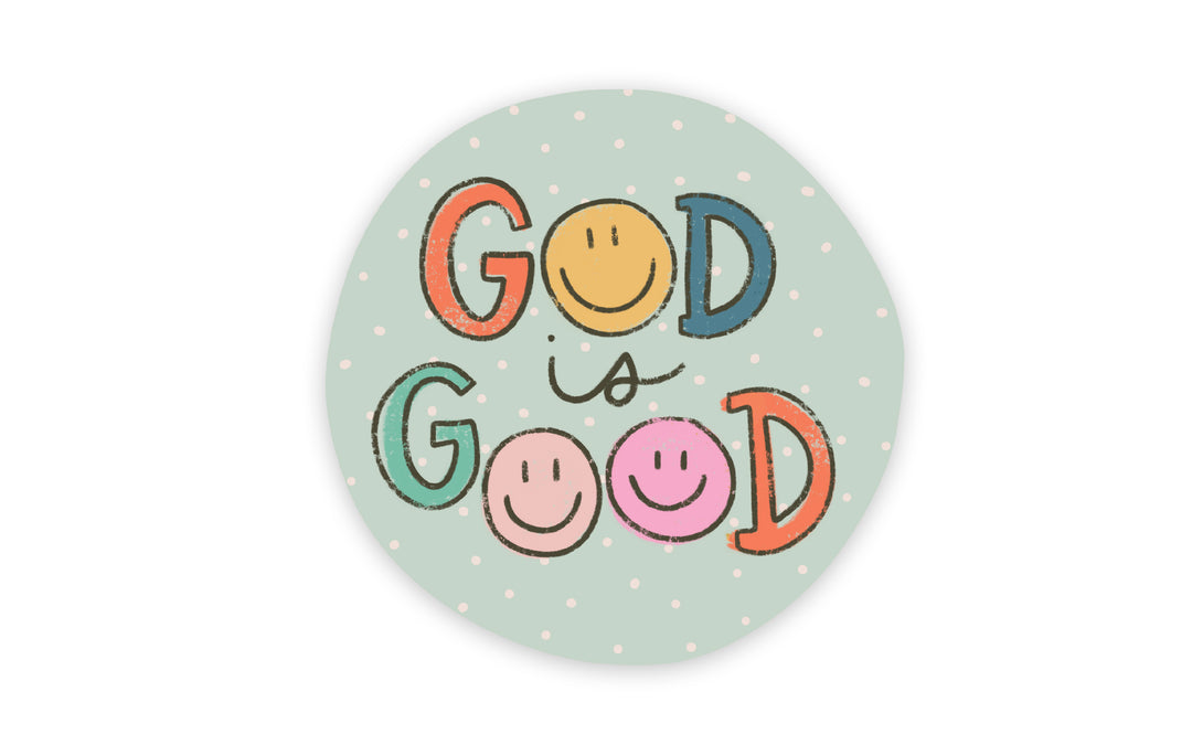 God is Good Smiles Vinyl Sticker - Kingfolk Co