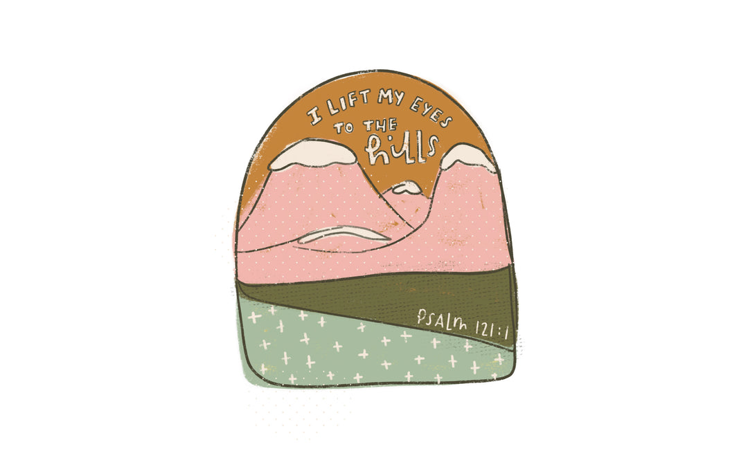 Lift My Eyes to the Hills Vinyl Sticker - Kingfolk Co