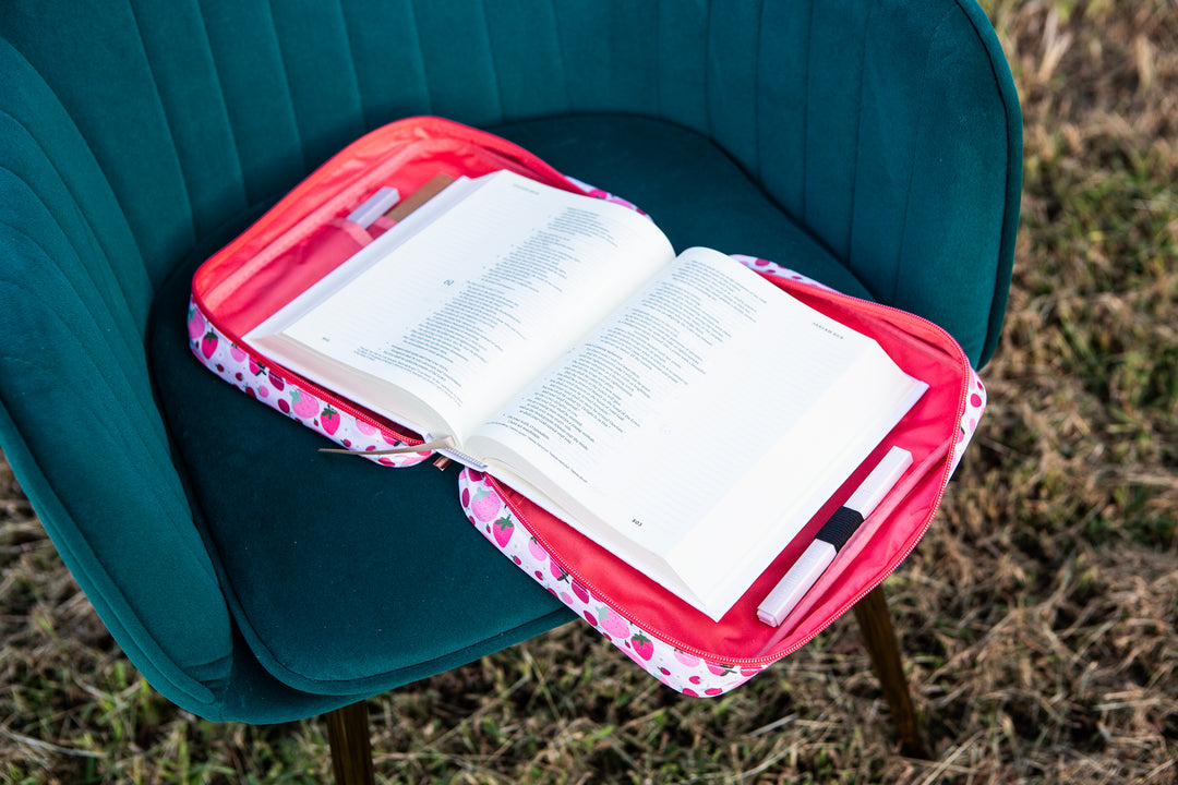 Sweet Strawberries Bible Cover Designed By Joyful Pine - Kingfolk Co