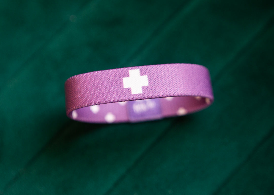 Purple Cross Stretchy Bracelet - Kingfolk Co