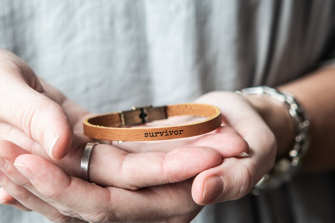 Survivor Skinny Leather Bracelet - Kingfolk Co