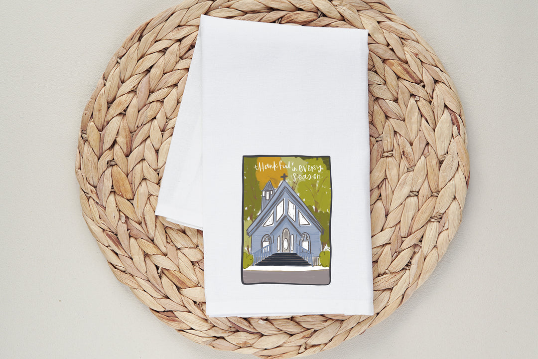 Thankful in Every Season Church Tea Towel - Kingfolk Co