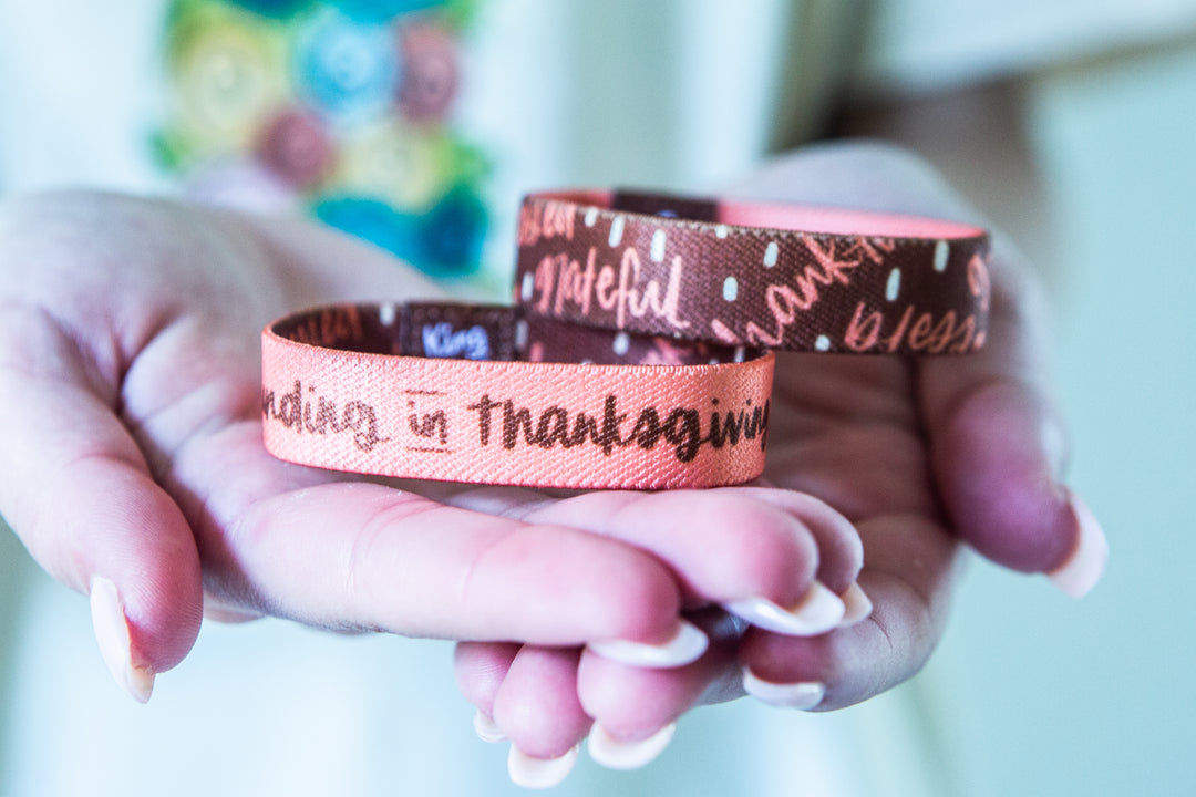 Abounding in Thanksgiving Stretchy Bracelet - Kingfolk Co