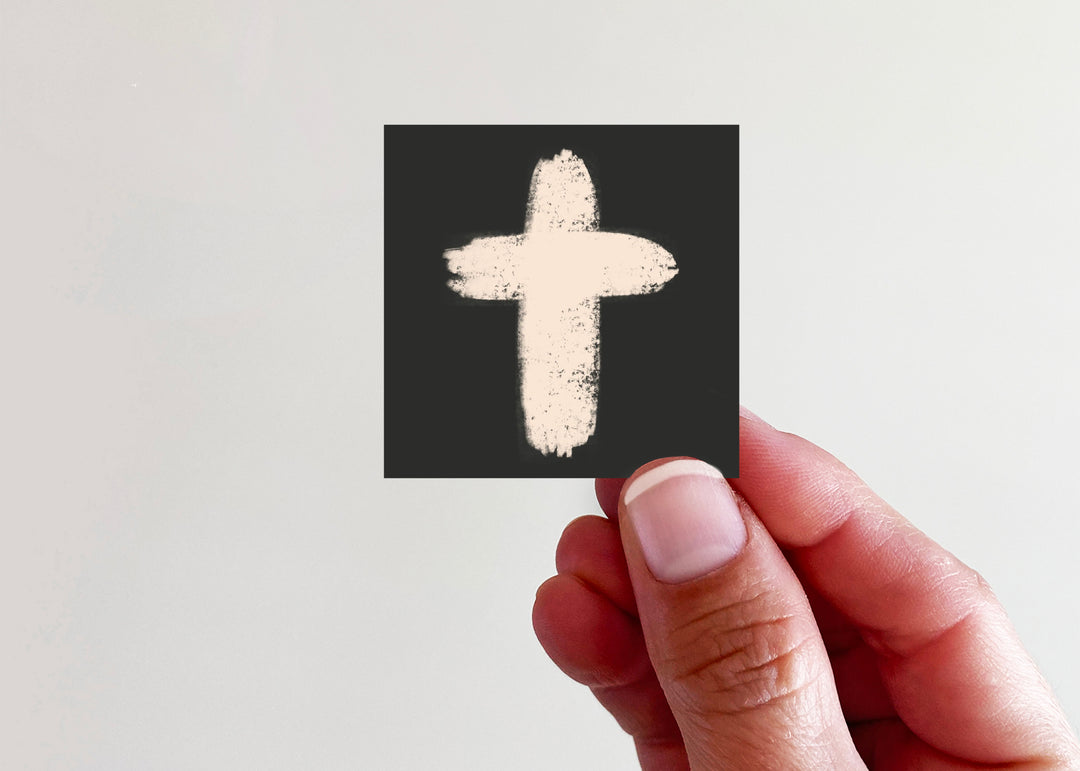 Black Cross Vinyl Sticker - Kingfolk Co