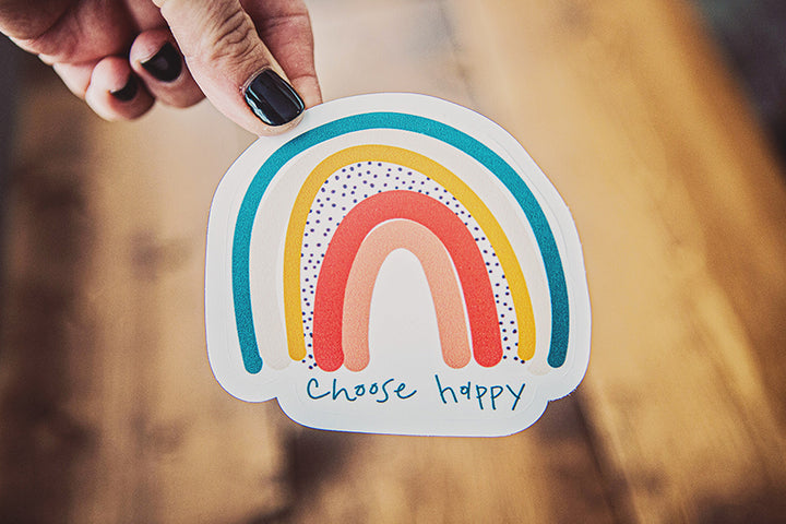 Choose Happy Rainbow Sticker - Kingfolk Co