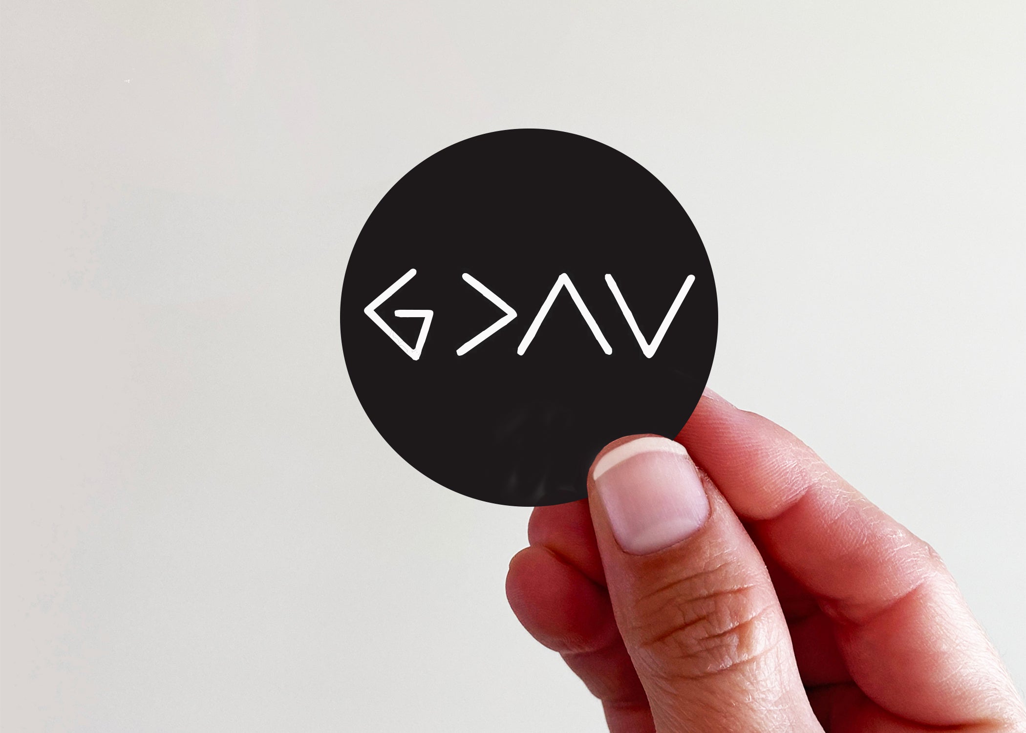 God is Greater Black and White Vinyl Sticker – Kingfolk Co