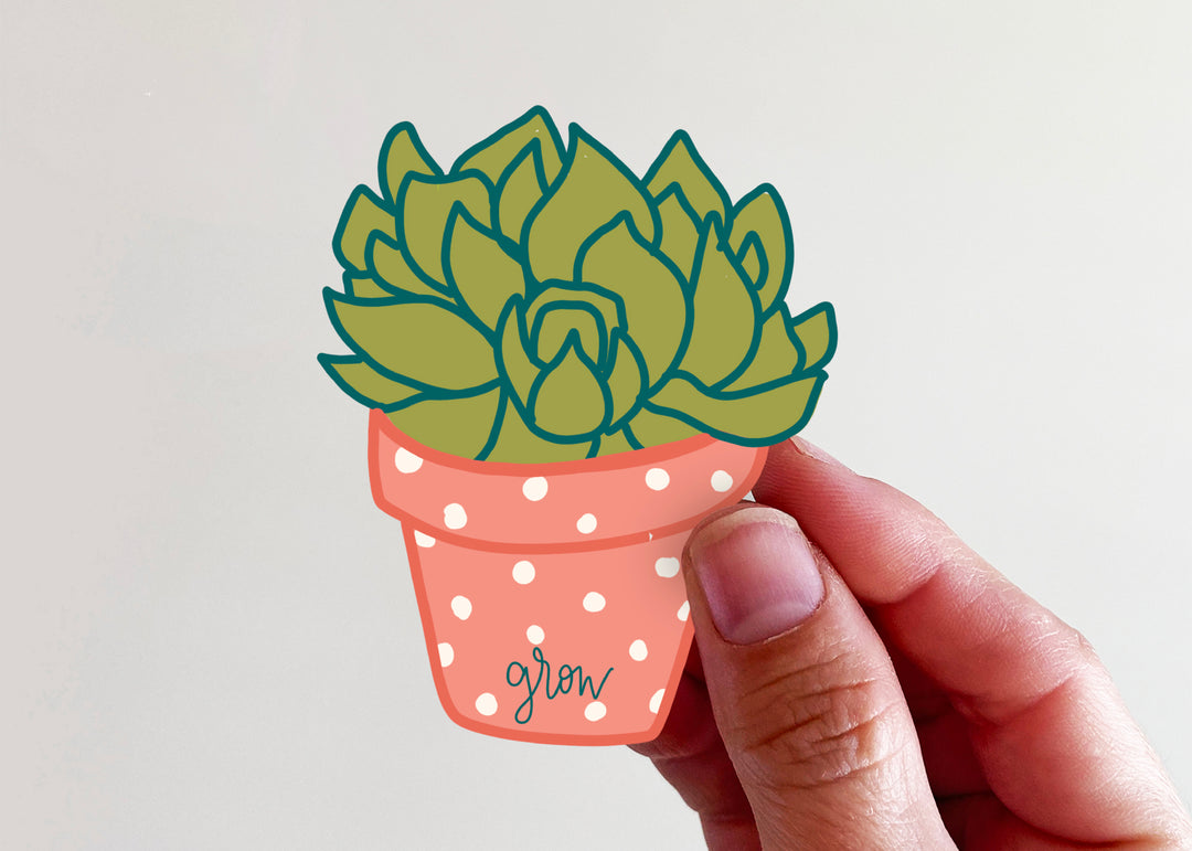 Grow Succulent Sticker - Kingfolk Co