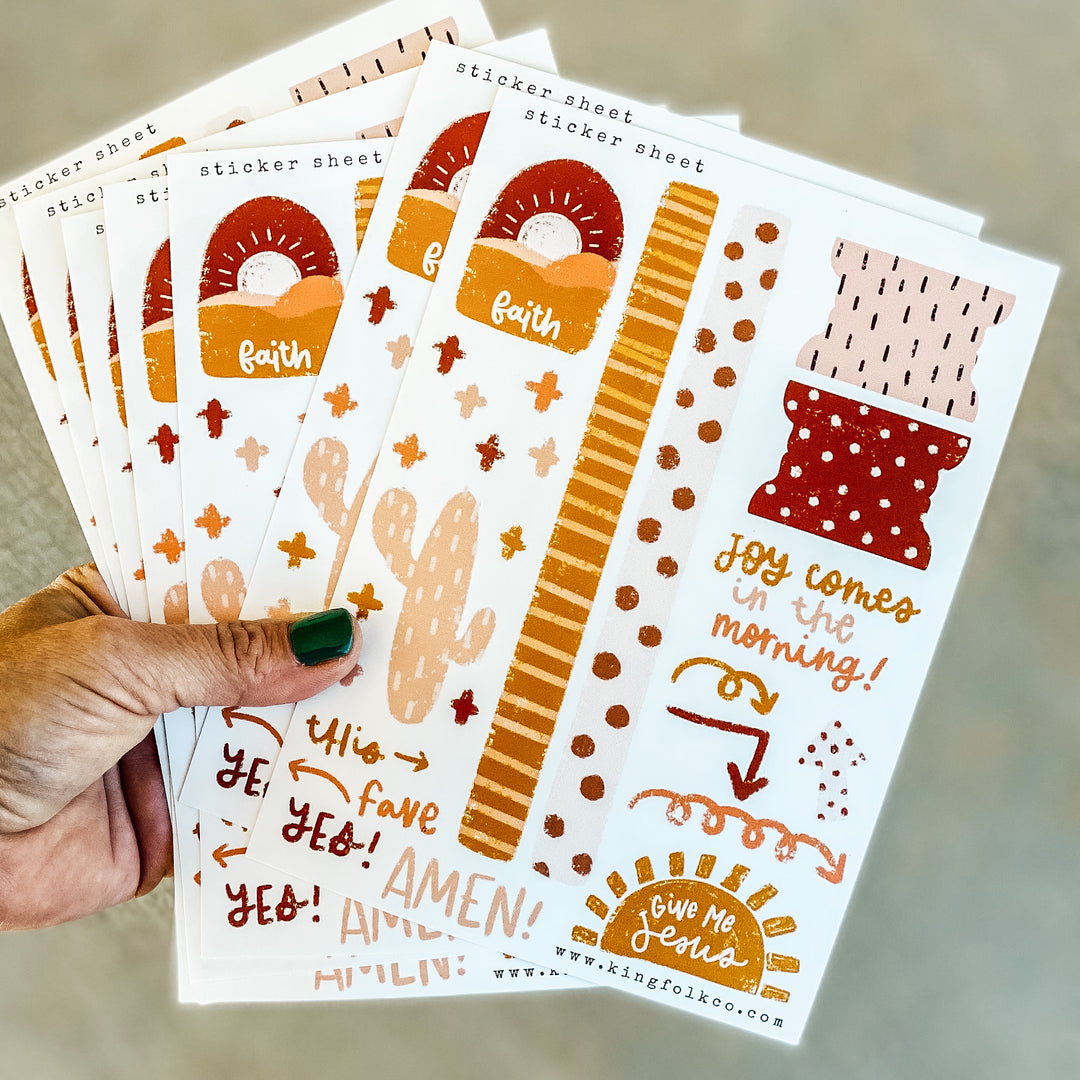 Boho Sunset Sticker Sheet - Kingfolk Co