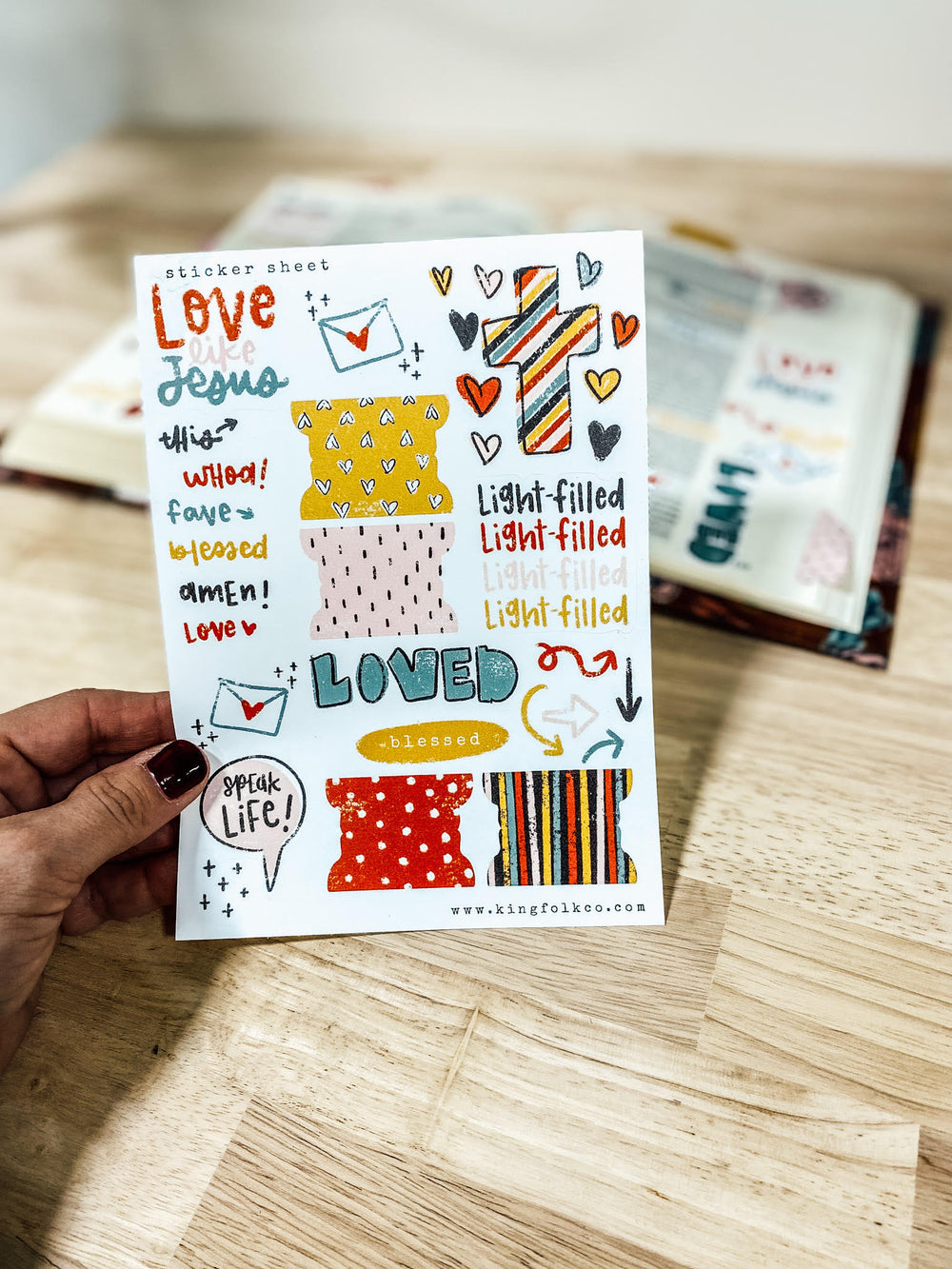 Love Like Jesus Sticker Sheet - Kingfolk Co