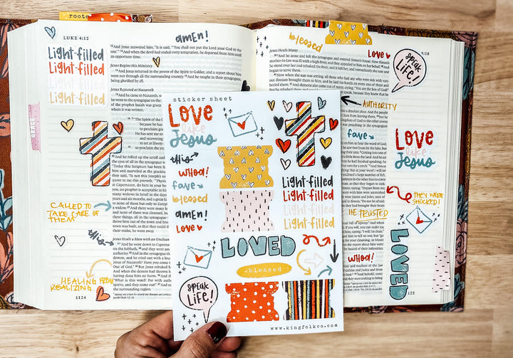 Love Like Jesus Sticker Sheet - Kingfolk Co