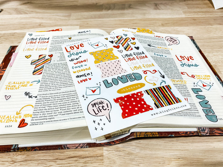 Love Like Jesus Sticker Sheet - Kingfolk Co